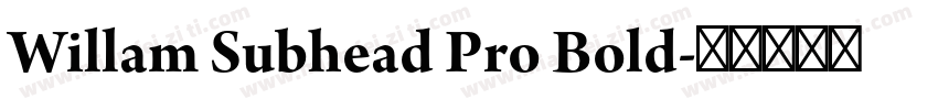Willam Subhead Pro Bold字体转换